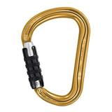 Petzl William Locking Carabiner for Belaying Gold TRIACT-Lock