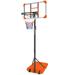 CITYLE Basketball Hoop Outdoor 5.6 - 7ft Kids Height-Adjustable Basketball Hoop Goal System with 28 Inch Impact Backboard and Portable Wheels Portable Backboard System for Kids/Adults Orange