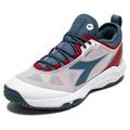 Diadora Men`s Speed Blushield Fly 4 AG Tennis Shoes White and Oceanview ( 10 )