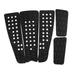 Fearlessin 5Pcs Surfing Pad EVA Surfboard Traction Deck Grip Corrosion Resistant Adhesive Tail Water Accessory for Beginners Black