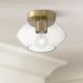 Possini Euro Design Possini Euro Gustin 8 3/4 W Antique Brass Clear Glass Ceiling Light