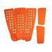 Fearlessin 5Pcs Surfing Pad EVA Surfboard Traction Deck Grip Corrosion Resistant Adhesive Tail Water Accessory for Beginners Orange