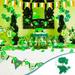 Jacenvly St. Patrick s Day Decorative Lights Green Shamrocks LED String Light 10 Ft 30 Leds USB Clovers Lights