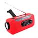 Emergency Solar Hand Crank Radio Portable Weather Alert Radio With Flashlight Reading Lamp phone Charger Rechargeable Battery Powered Radio SOS Alarms for Survival Home O