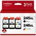 245XL Ink Cartridge for Canon ink 245 and 246 Use with Pixma MX492 MX490 MG2522 TS3120 MG2520 TR4520 TS202 (2Ã—Black Tri-Color)