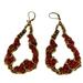 Anthropologie Jewelry | Anthropologie Earrings Red Garnet Teardrop Goldtone Boho Dangle New | Color: Gold/Red | Size: Os