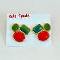 Kate Spade Jewelry | Kate Spade Stone Cluster Earrings, Gold, Cherry Red, Light & Dark Green | Color: Gold/Red | Size: Os