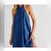 Free People Dresses | Free People Denim Halter Dress, Sz S | Color: Blue | Size: S