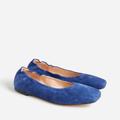 J. Crew Shoes | J Crew Anya Scrunchie Ballet Flats In Suede Square Toe Mediterranean Navy Blue | Color: Blue | Size: 10