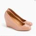 J. Crew Shoes | New J. Crew Sylvia Tan Nude Patent Wedge Shoes Sz 10 | Color: Tan | Size: 10