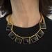 Michael Kors Jewelry | Black And Gold Michael Kors Pyramid Collar Necklace | Color: Black/Gold | Size: Os