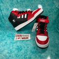 Adidas Shoes | Adidas Forum High Top Red Black Men's Leather Retro Shoes Sneakers Size | Color: Black/Red | Size: 11.5