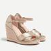 J. Crew Shoes | J. Crew Jute Wedge Sandals In Metallic Leather | Color: Gold | Size: 9