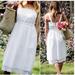 Madewell Dresses | Nwt Madewell White Cotton Eyelet Tiered Midi Dress Size 10 | Color: White | Size: 10