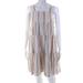 Madewell Dresses | Madewell Womens Cotton Striped Tier Back Button A-Line Midi Dress White Size P0 | Color: White | Size: 0p