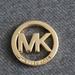 Michael Kors Jewelry | Michael Kors Gold Tone Round Mk Charm Authentic | Color: Gold | Size: Os
