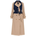 Burberry Jackets & Coats | Burberry Beige Paneled Cotton-Gabardine & Blue Denim Double-Breasted Trench Coat | Color: Blue/Tan | Size: 6