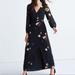 Madewell Dresses | Madewell Painted Floral Maxi Dress | Color: Black/Red | Size: 8