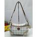 Coach Bags | Coach Tattersall Plaid Multicolor Leather Zipper Closure Crossbody Shoulder Bag | Color: Gold/White | Size: Os