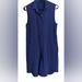 J. Crew Dresses | Euc J Crew 100% Silk Button Down Collared Pleated Upper Back T Shirt Fully Lined | Color: Blue | Size: S