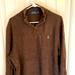 Polo By Ralph Lauren Sweaters | Men’s Ralph Lauren Xl Quarter Zip Pullover Sweater Brown Euc | Color: Brown | Size: Xl