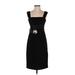 Nanette Lepore Cocktail Dress - Party Square Sleeveless: Black Print Dresses - New - Women's Size 2