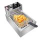 Bonnlo 10.8L Electric Deep Fryer, 2500W Fat Fryer Frying Machine Commercial Countertop Fryer Frying Machine w/Temperature Control Basket & Lid for Kitchen Home Restaurant