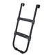 SONGMICS Non-Slip Trampoline Ladder, 76 cm Height, with Metal Frame and Wide Steps, Suitable for 10ft Trampolines, Black SLD76BK