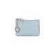 TABKER Purse Cowhide Leather Women Coin Purse Fashion Coin Pocket with Key Ring Small Simple Wallet for Female (Color : Blue)