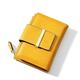 TABKER Purse Small Wallet Women's Card Holder Zipper Coin Purse Soft PU Leather Ladies Wallet Short (Color : Yellow)