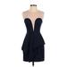 BCBGMAXAZRIA Cocktail Dress - Party: Blue Color Block Dresses - Women's Size 0