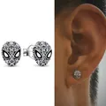 Boucles d'oreilles en argent S925 pour hommes et femmes boucles d'oreilles pavées de masque
