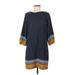 Ann Taylor Casual Dress - Shift: Blue Dresses - Women's Size 8 Petite