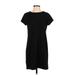 Ann Taylor LOFT Casual Dress - Shift: Black Marled Dresses - Women's Size Small