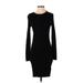 Gap Casual Dress - Bodycon Crew Neck Long sleeves: Black Print Dresses - New - Women's Size X-Small