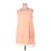 Xhilaration Cocktail Dress - Mini Scoop Neck Sleeveless: Pink Solid Dresses - Women's Size X-Large