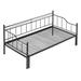 Creationstry Metal Daybed w/ Trundle, Daybed w/ Slat Metal in Black | 36.8 H x 42.9 W x 78.7 D in | Wayfair JJ-23120214