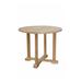 Rosalind Wheeler Brois Round 35" Outdoor Bistro Table Wood in Brown/White | 29 H x 35 W x 35 D in | Wayfair 523E252267974CEF86A75E91FB90AC4D