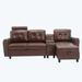 Brown Sectional - Latitude Run® storage sofa/Living room sofa cozy sectional sofa Faux Leather | 37.8 H x 88.98 W x 50 D in | Wayfair