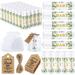 Demissle 50 Pcs Baby Shower Lip Balm Gift Set with 100 Pcs Organza Bags Baby Shower Party Favor for Guest Thank You Tag Rope Baby Shower Party Decoration Gender Reveal Souvenirs(Leaves)