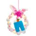 OAVQHLG3B Rabbit Easter Wreath Rabbit Front Door Decoration Easter Rabbit Ear Plush Wreath Cute Plush Rabbit Pendant Spring Hanging Ornaments for Room Door Wall Window Holiday Home Decor