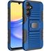 Case for Samsung Galaxy A15 5G Phone Nakedcellphone Rugged Hybrid Ring Grip Cover with Stand and Built-In Mounting Plate - Blue