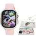 44mm Women Men s Blood Oxygen Heart Rate Blood Pressure Sport Smart Watch (Pink)