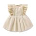 Fattazi Toddler Kids Baby Girls Lace Flying Sleeve Netting Princess Dress