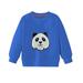 Toddler Sweatshirts Outfits And Pullover Spring And Autumn Multi Color Sequins Big Children Long Sleeves Leisure Children Cartoon Panda Tiger Pattern Jacket Blue 10 Years-11 Years