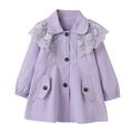 ZRBYWB Coats For Kids Toddler Child Kids Baby Girls Solid Patchwork Tulle Bowknot Rain Jacket Winter Coats Outfits Clothes Baby Girl Clothes