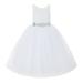 Ekidsbridal White V-Back Lace Tutu Flower Girl Dresses for Wedding Ceremony Mini Bridal Gown 212R3 2