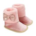 AMILIEe Newborn Baby Boys Girls Warm Fleece Cozy Boots Non-Slip Sole for Toddler Crib Winter Socks Shoes