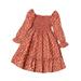 Youmylove Fashion Dresses For Girls Autumn Square Collar Floral Dress Long Sleeve Printed Princess Dress Dresses Of The Girls
