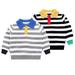 CSCHome 1-7T Boys Winter Autumn Pullover Sweater Kids Winter Button up Knit Sweater Striped Knitwear Toddler Soft Lapel Knitwear Tops